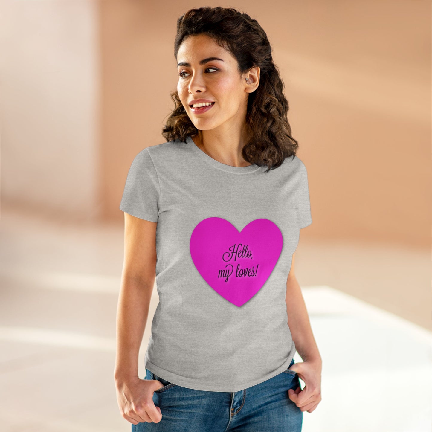 Hello, My Loves! Women's Midweight Cotton Tee